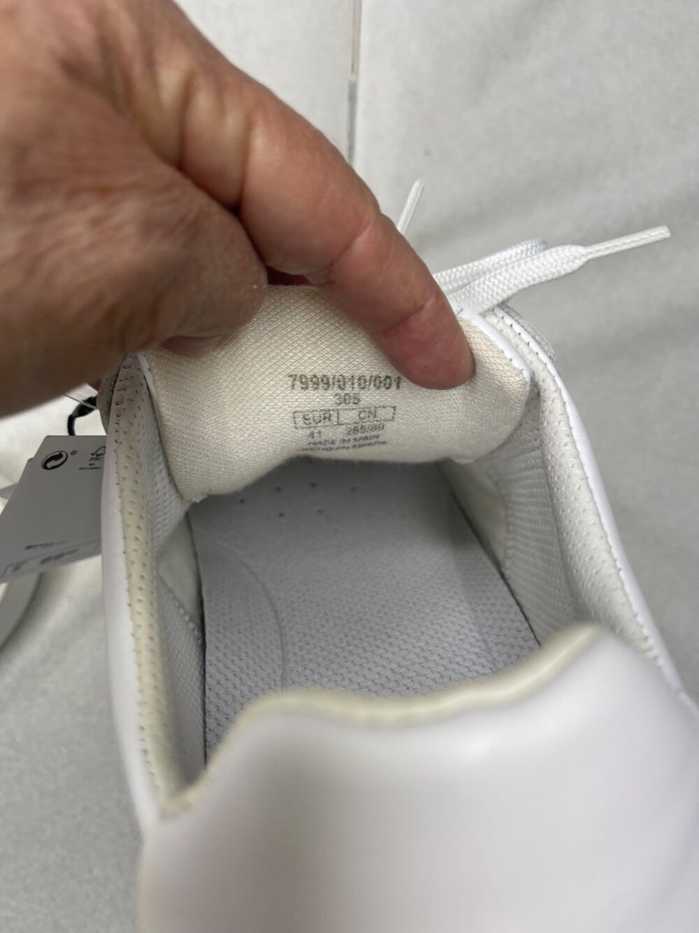NWT Zara White Leather Lace-Up Sneakers Low-Top Casual Women 41/US 10 Comfort - Picture 10 of 10